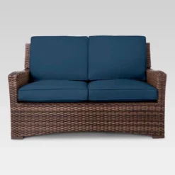 Halsted Wicker Patio Loveseat - Threshold™ -Threshold Outdoor Deals Store GUEST 015572ac 0574 4d81 a904 e46380cf37f7
