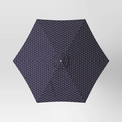 9'x9' Arete Market Patio Umbrella Navy - Threshold™ 3 9'x9' Arete Market Patio Umbrella Navy - Threshold™ - Image 3