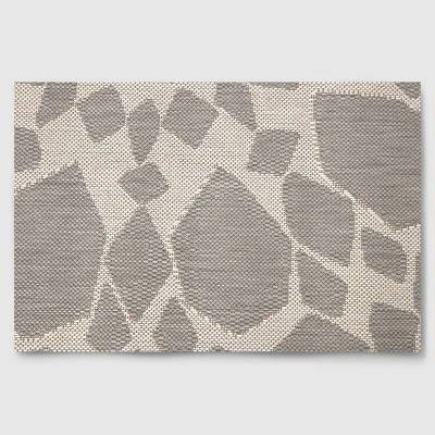 5' X 7' Medallion Outdoor Rug Gray - Threshold™ 2 5' X 7' Medallion Outdoor Rug Gray - Threshold™ - Image 2