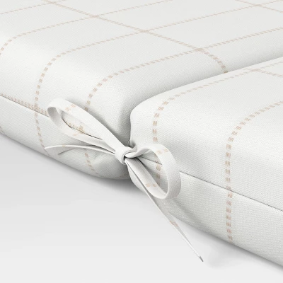 Woven Grid Outdoor Chair Cushion - Threshold™ 2 Woven Grid Outdoor Chair Cushion - Threshold™ - Image 2