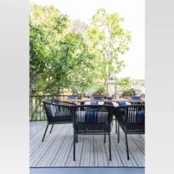 Pattern Stripe Outdoor Rug Blue - Threshold™ -Threshold Outdoor Deals Store GUEST 07fecbf4 2ea7 47c7 a231 02723637f4c0