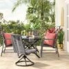 2pc Granby Padded Wicker Outdoor Patio Dining Chairs Swivel Chairs Gray - Threshold™