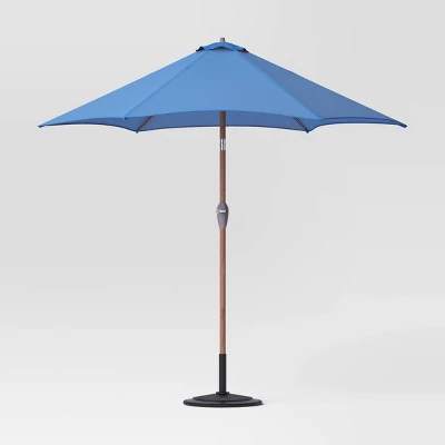9'x9' Market Patio Umbrella - Light Wood Pole - Threshold™ 16 9'x9' Market Patio Umbrella - Light Wood Pole - Threshold™ - Image 16