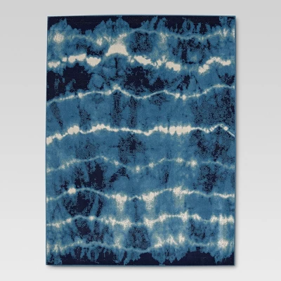 Shibori Waves Outdoor Rug Navy - Threshold™ 6 Shibori Waves Outdoor Rug Navy - Threshold™ - Image 6