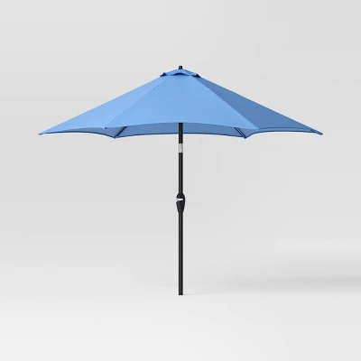 9'x9' Market Patio Umbrella - Black Pole - Threshold™ 12 9'x9' Market Patio Umbrella - Black Pole - Threshold™ - Image 12