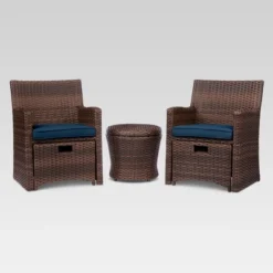 Halsted 5pc Wicker Small Space Patio Furniture Set - Threshold 27 Halsted 5pc Wicker Small Space Patio Furniture Set - Threshold -Threshold Outdoor Deals Store GUEST 1ced16bd 3338 4b20 ad53 18ec10aa17b8