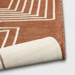 7'x10' Geometric Outdoor Rug Brown/White - Threshold™ -Threshold Outdoor Deals Store GUEST 1eaeb583 a2f0 4aeb 8aa5 e05070a1089d