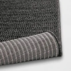 7'x10' Oversized Stripe Outdoor Rug Charcoal Gray - Threshold™ -Threshold Outdoor Deals Store GUEST 21abd3e1 a24e 4f6f 9e44 e5faf3fd3e98