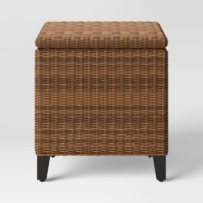 Brookfield Patio End Table With Storage - Brown - Threshold™ 2 Brookfield Patio End Table With Storage - Brown - Threshold™ - Image 2