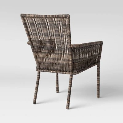 Monroe 2pk Patio Stack Dining Chairs Linen - Threshold™ 4 Monroe 2pk Patio Stack Dining Chairs Linen - Threshold™ - Image 4