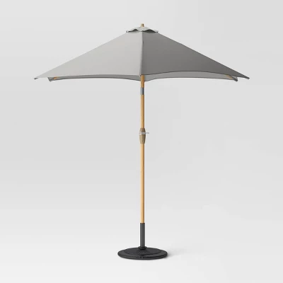 9'x9' Market Patio Umbrella - Light Wood Pole - Threshold™ 13 9'x9' Market Patio Umbrella - Light Wood Pole - Threshold™ - Image 13