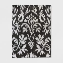 Garden Ikat Outdoor Rug Black - Threshold™ -Threshold Outdoor Deals Store GUEST 33938ad3 89b8 489f a7cd 663319b8f080