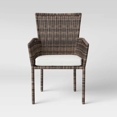 Monroe 2pk Patio Stack Dining Chairs Linen - Threshold™ 2 Monroe 2pk Patio Stack Dining Chairs Linen - Threshold™ - Image 2