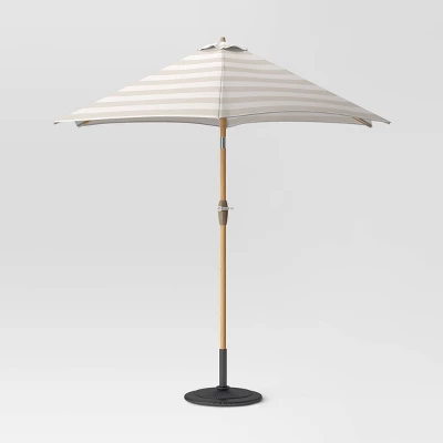 9'x9' Market Patio Umbrella - Light Wood Pole - Threshold™ 11 9'x9' Market Patio Umbrella - Light Wood Pole - Threshold™ - Image 11
