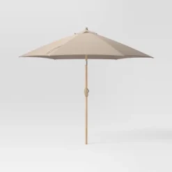 9'x9' Market Patio Umbrella - Light Wood Pole - Threshold™ 37 9'x9' Market Patio Umbrella - Light Wood Pole - Threshold™ -Threshold Outdoor Deals Store GUEST 480e732e 53ce 47e9 9dab 21299bd1e353