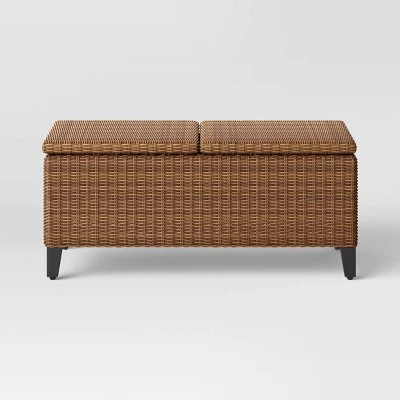 Brookfield Steel Wicker Folding Coffee Table - Threshold™ 2 Brookfield Steel Wicker Folding Coffee Table - Threshold™ - Image 2