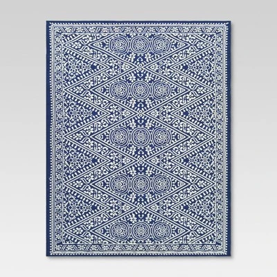 Tapestry Outdoor Rug Blue - Threshold 6 Tapestry Outdoor Rug Blue - Threshold - Image 6