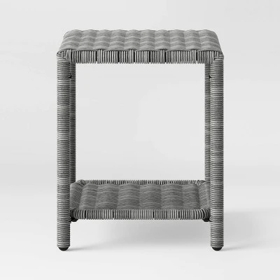 Monroe Wicker Patio Side Table - Gray - Threshold™ 2 Monroe Wicker Patio Side Table - Gray - Threshold™ - Image 2