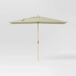 10'x6' Rectangular Market Patio Umbrella - Light Wood Pole - Threshold™ -Threshold Outdoor Deals Store GUEST 5fb33983 be50 4af3 8602 ec3479445938
