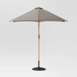 9'x9' Market Patio Umbrella - Light Wood Pole - Threshold™ 38 9'x9' Market Patio Umbrella - Light Wood Pole - Threshold™ -Threshold Outdoor Deals Store GUEST 63fceac0 63ea 47a8 9bbc 8fa650bebfc2