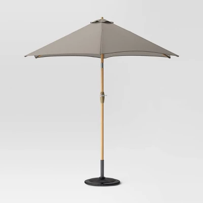 9'x9' Market Patio Umbrella - Light Wood Pole - Threshold™ 19 9'x9' Market Patio Umbrella - Light Wood Pole - Threshold™ - Image 19