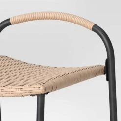 Popperton 2pk Arched Wicker Bar Height Patio Chairs, Outdoor Furniture - Black - Threshold™ Designed With Studio McGee -Threshold Outdoor Deals Store GUEST 6461d5e1 cebd 4a43 a1ce 3951045fe009