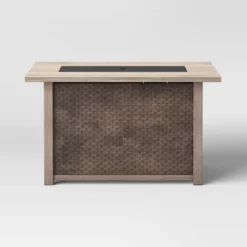 Stamped Steel Wicker Propane Fire Pit Brown - Threshold™ -Threshold Outdoor Deals Store GUEST 66cb0e0e ce2d 43d1 afde 6f59d229e500