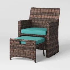 Halsted 5pc Wicker Small Space Patio Furniture Set - Threshold 18 Halsted 5pc Wicker Small Space Patio Furniture Set - Threshold -Threshold Outdoor Deals Store GUEST 6c98a51f 7020 4c1a ae2d db726576d1ba
