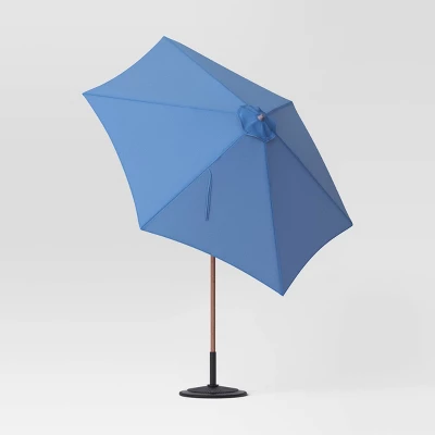 9'x9' Market Patio Umbrella - Light Wood Pole - Threshold™ 2 9'x9' Market Patio Umbrella - Light Wood Pole - Threshold™ - Image 2