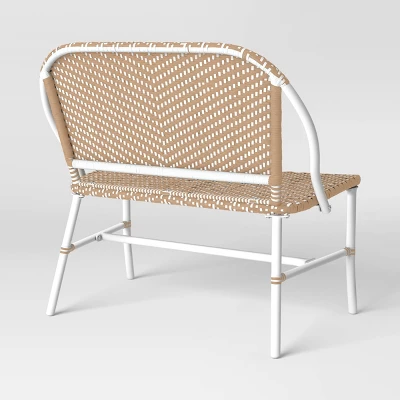 Suffield Wicker Patio Bench With Back - Threshold™ 3 Suffield Wicker Patio Bench With Back - Threshold™ - Image 3