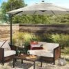 11'x11' Offset Solar Patio Umbrella - Black Pole - Threshold™