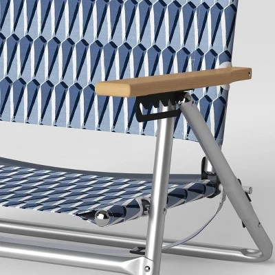 5 Position Beach Chair With Aluminum Frame & Wood Arms - Threshold™ 5 5 Position Beach Chair With Aluminum Frame & Wood Arms - Threshold™ - Image 5