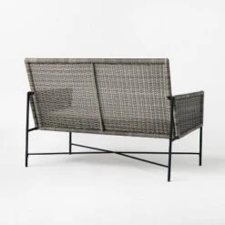 Wicker & Metal X Frame Patio Loveseat - Gray - Threshold™ Designed With Studio McGee 8 Wicker & Metal X Frame Patio Loveseat - Gray - Threshold™ Designed With Studio McGee -Threshold Outdoor Deals Store GUEST a007800d 2bb8 49be 8c3b 00a66dcf20a9