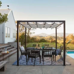 Fairmont Rectangle Steel Patio Dining Table, Outdoor Furniture - Black - Threshold™ 12 Fairmont Rectangle Steel Patio Dining Table, Outdoor Furniture - Black - Threshold™ -Threshold Outdoor Deals Store GUEST a8a8b032 4105 410f b9f9 776d31aac4c1