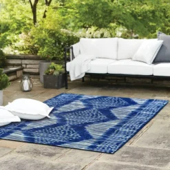 7' X 10' Outdoor Rug Indigo Dye - Threshold™ -Threshold Outdoor Deals Store GUEST adbd2a70 92fe 4ff7 82bd d4bbdcc29b29