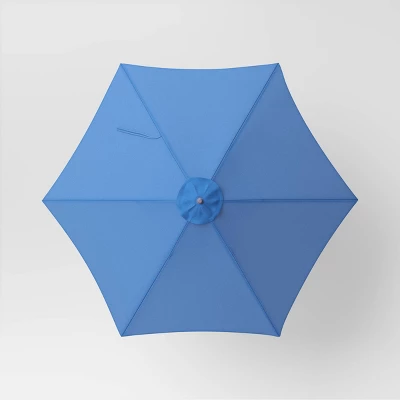 9'x9' Market Patio Umbrella - Light Wood Pole - Threshold™ 3 9'x9' Market Patio Umbrella - Light Wood Pole - Threshold™ - Image 3