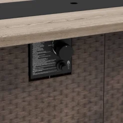 Stamped Steel Wicker Propane Fire Pit Brown - Threshold™ -Threshold Outdoor Deals Store GUEST b3c5b10d 8b13 4da4 967a 929f81e76b02