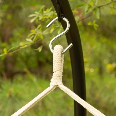 Pillowtop Chair Swing With Spreader Bar Heathered Blue - Threshold™ 2 Pillowtop Chair Swing With Spreader Bar Heathered Blue - Threshold™ - Image 2