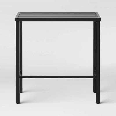 Fairmont Bar Height Rectangle Patio Dining Table - Black - Threshold™ 2 Fairmont Bar Height Rectangle Patio Dining Table - Black - Threshold™ - Image 2