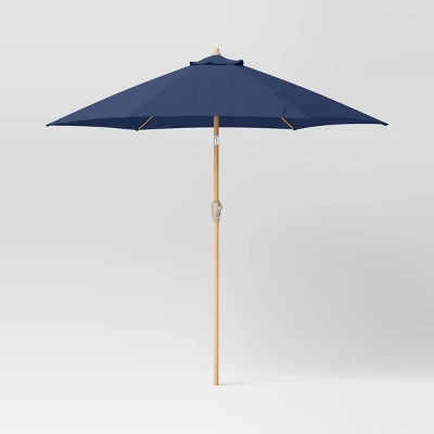 9'x9' Market Patio Umbrella - Light Wood Pole - Threshold™ 15 9'x9' Market Patio Umbrella - Light Wood Pole - Threshold™ - Image 15
