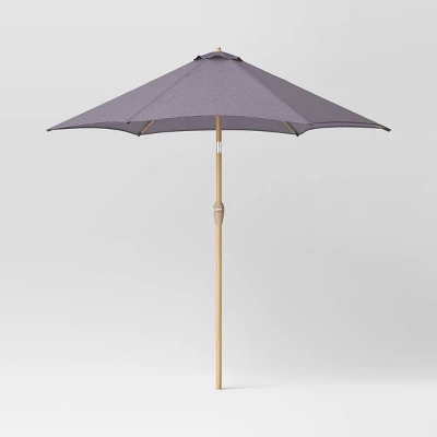 9'x9' Market Patio Umbrella - Light Wood Pole - Threshold™ 12 9'x9' Market Patio Umbrella - Light Wood Pole - Threshold™ - Image 12