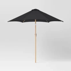 9'x9' Market Patio Umbrella - Light Wood Pole - Threshold™ 27 9'x9' Market Patio Umbrella - Light Wood Pole - Threshold™ -Threshold Outdoor Deals Store GUEST c4c0bbb8 c405 41bf b52a c8a0a08399af