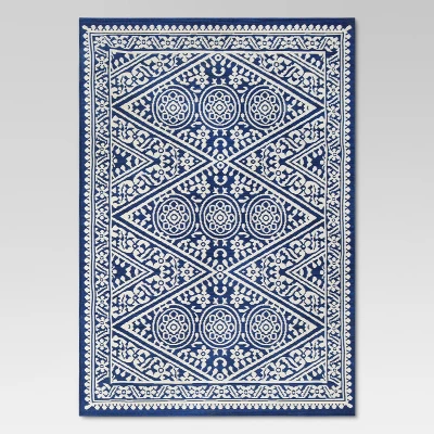 Tapestry Outdoor Rug Blue - Threshold 4 Tapestry Outdoor Rug Blue - Threshold - Image 4