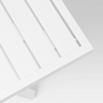 Seabury Steel 4 Person Square Patio Dining Table, Outdoor Furniture - White - Threshold™ 3 Seabury Steel 4 Person Square Patio Dining Table, Outdoor Furniture - White - Threshold™ - Image 3