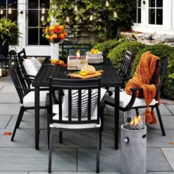 Fairmont Rectangle Steel Patio Dining Table, Outdoor Furniture - Black - Threshold™ 14 Fairmont Rectangle Steel Patio Dining Table, Outdoor Furniture - Black - Threshold™ -Threshold Outdoor Deals Store GUEST cc103f92 5bc1 4c8b bbcb d72cc712cef0