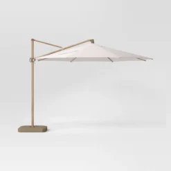 11'x11' Offset Patio Umbrella - Light Wood Pole - Threshold™ -Threshold Outdoor Deals Store GUEST d7b30535 8f96 400e a9ef c247067c3f11