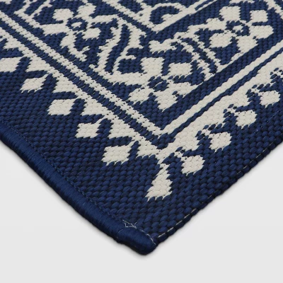 Tapestry Outdoor Rug Blue - Threshold 1 Tapestry Outdoor Rug Blue - Threshold
