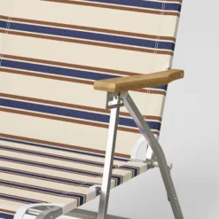 Striped Aluminum Beach Lounger With Wood Arms - Threshold™ 10 Striped Aluminum Beach Lounger With Wood Arms - Threshold™ -Threshold Outdoor Deals Store GUEST df789a71 0257 4fd1 9821 4102e7b5fb20