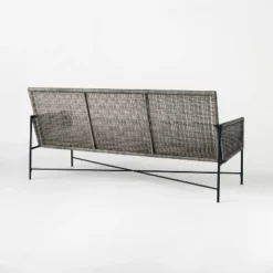 Wicker & Metal X Frame Patio Sofa - Gray - Threshold™ Designed With Studio McGee -Threshold Outdoor Deals Store GUEST e9727c5c 7d57 4fb3 b845 7b850243113b