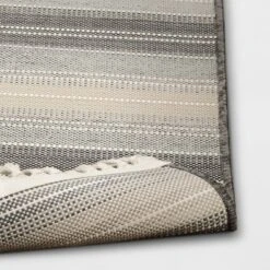 7'x10' Striped Tapestry Rectangular Woven Outdoor Area Rug Gray - Threshold™ 5 7'x10' Striped Tapestry Rectangular Woven Outdoor Area Rug Gray - Threshold™ -Threshold Outdoor Deals Store GUEST eac675a2 60ff 4961 93cc 44df0a57d3d8